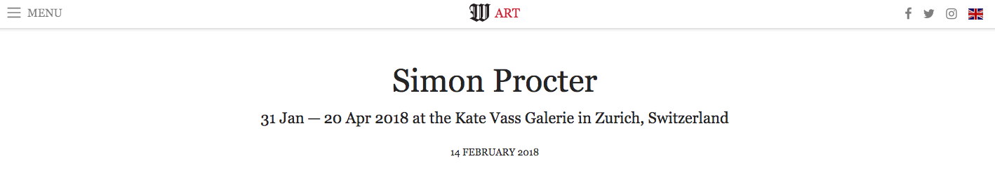 WALL STREET INTERNATIONAL MAGAZINE | SIMON PROCTER