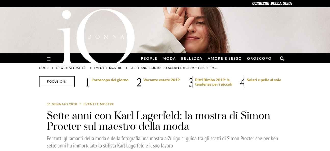 IO DONNA | SETTE ANNI CON KARL LAGERFELD: LA MOSTRA DI SIMON PROCTER SUL MAESTRO DELLA MODA