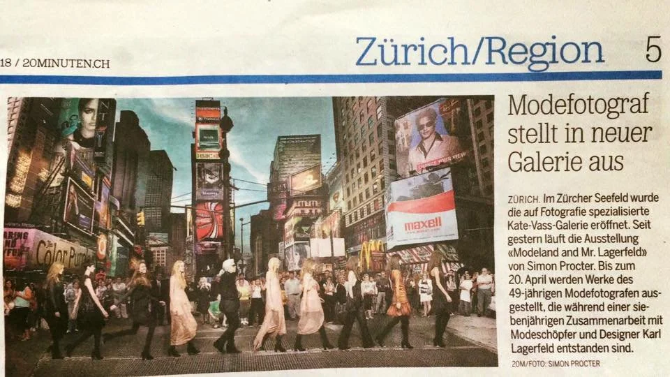 20 MINUTEN ZÜRICH | MODEFOTOGRAF STELLT IN NEUER GALERIE AUS