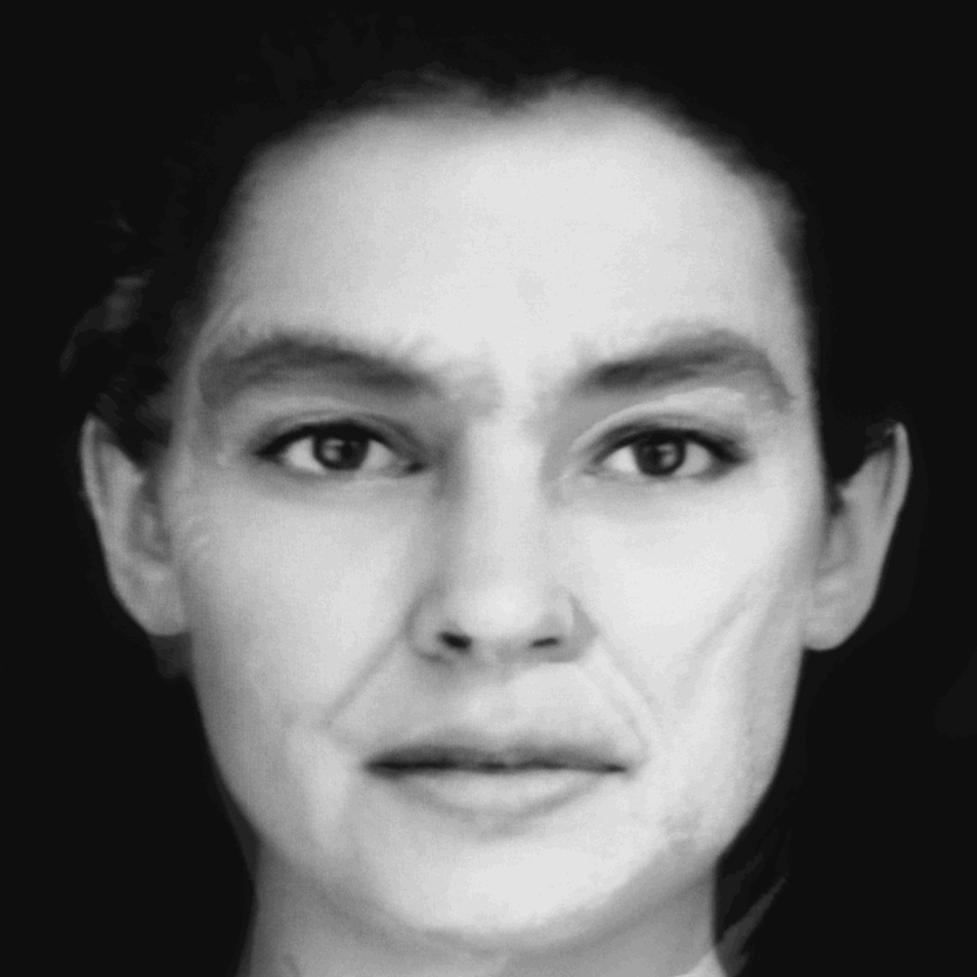 7 Morphs of 7 Morphed Faces, 2018 (images from 1980s and 1994)