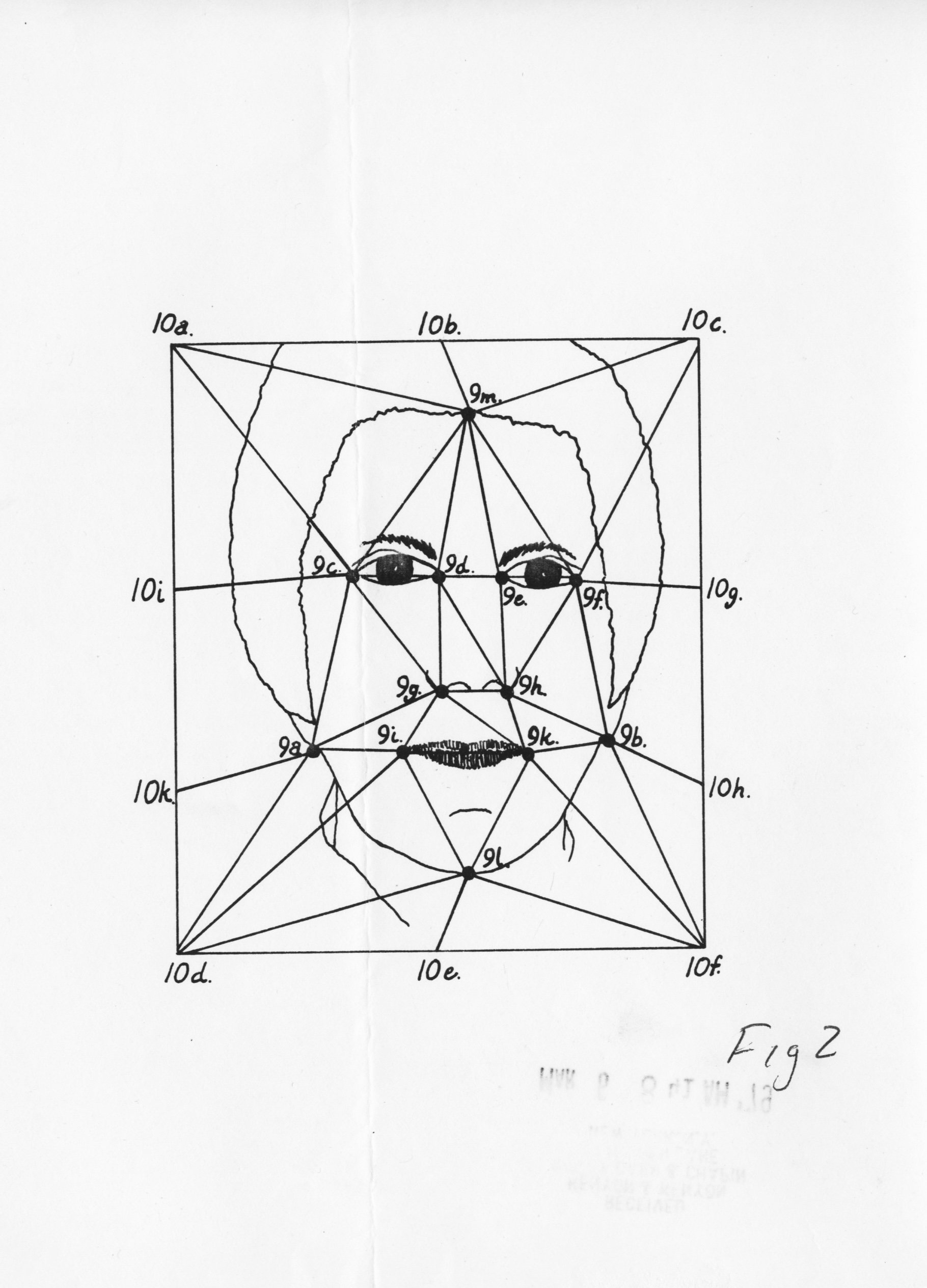 Morphing grid with patent stamp from the original patent application, 1979