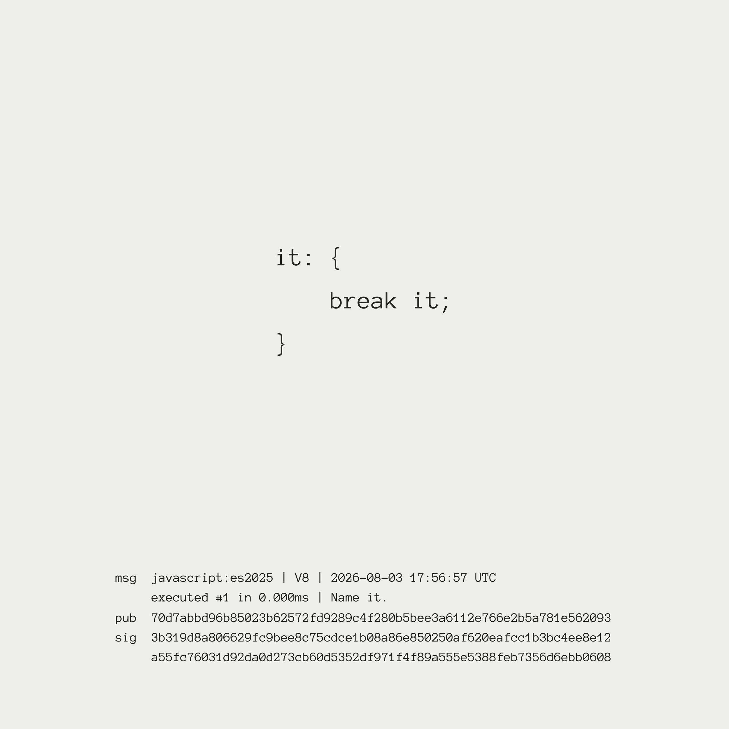 Executed Poetry for JavaScript - Name it, 2026