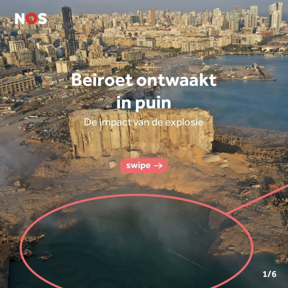 Mapped and verified videos circulating on Instagram during the Beirut explosion in August 2020, showing each location and its distance from the blast for spatial context.