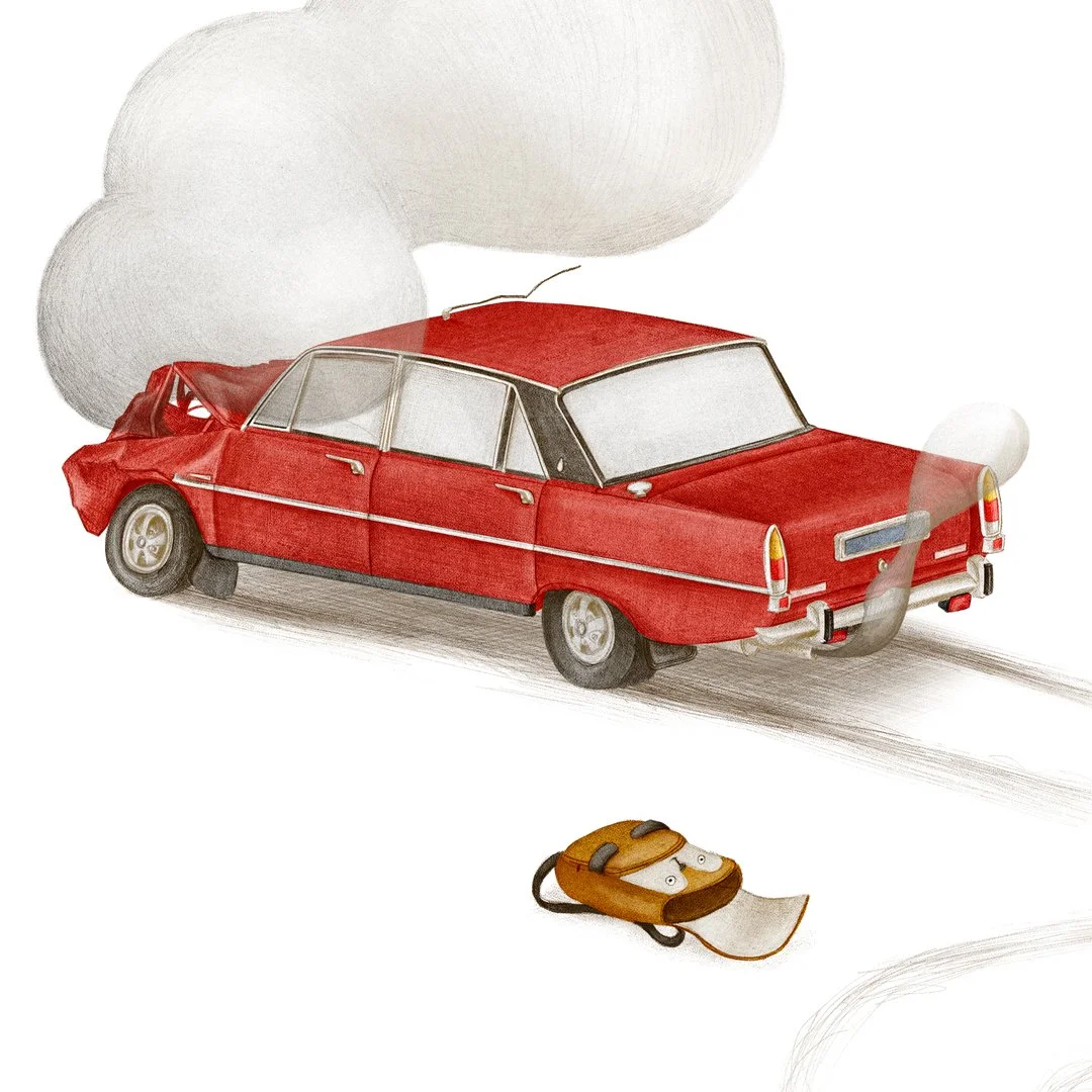 Story on a car accident involving a child (newspaper De Morgen)