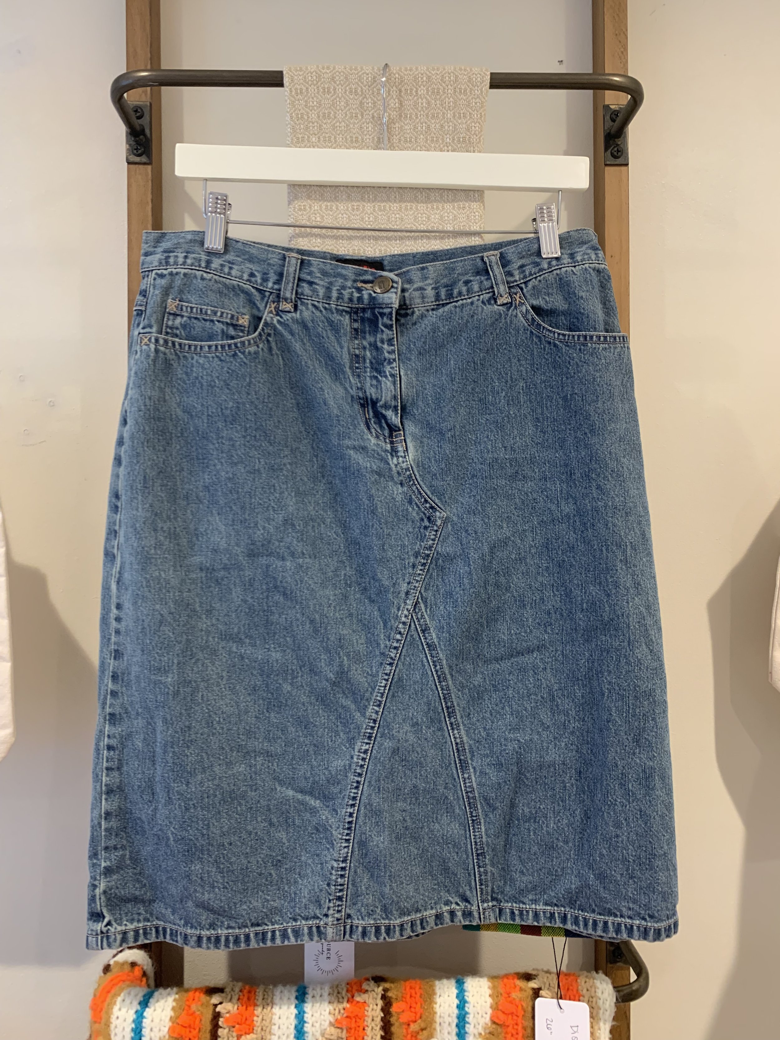Thrifted Denim Skirt
