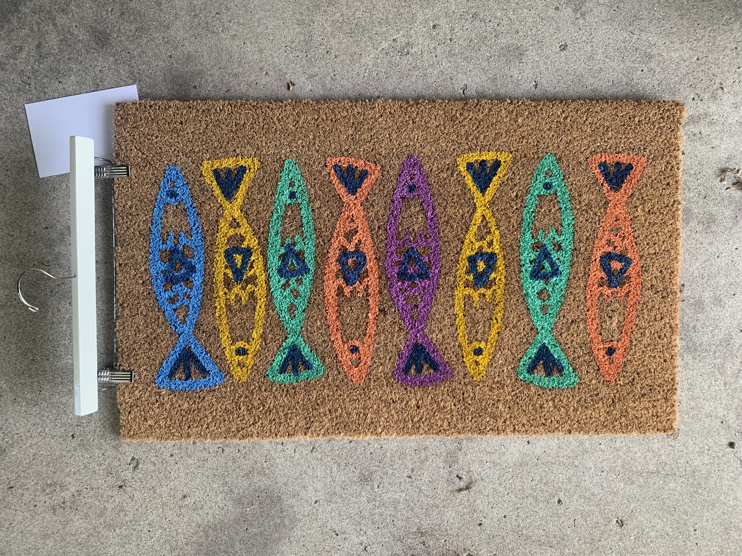 Multi-Colored Fish Doormat