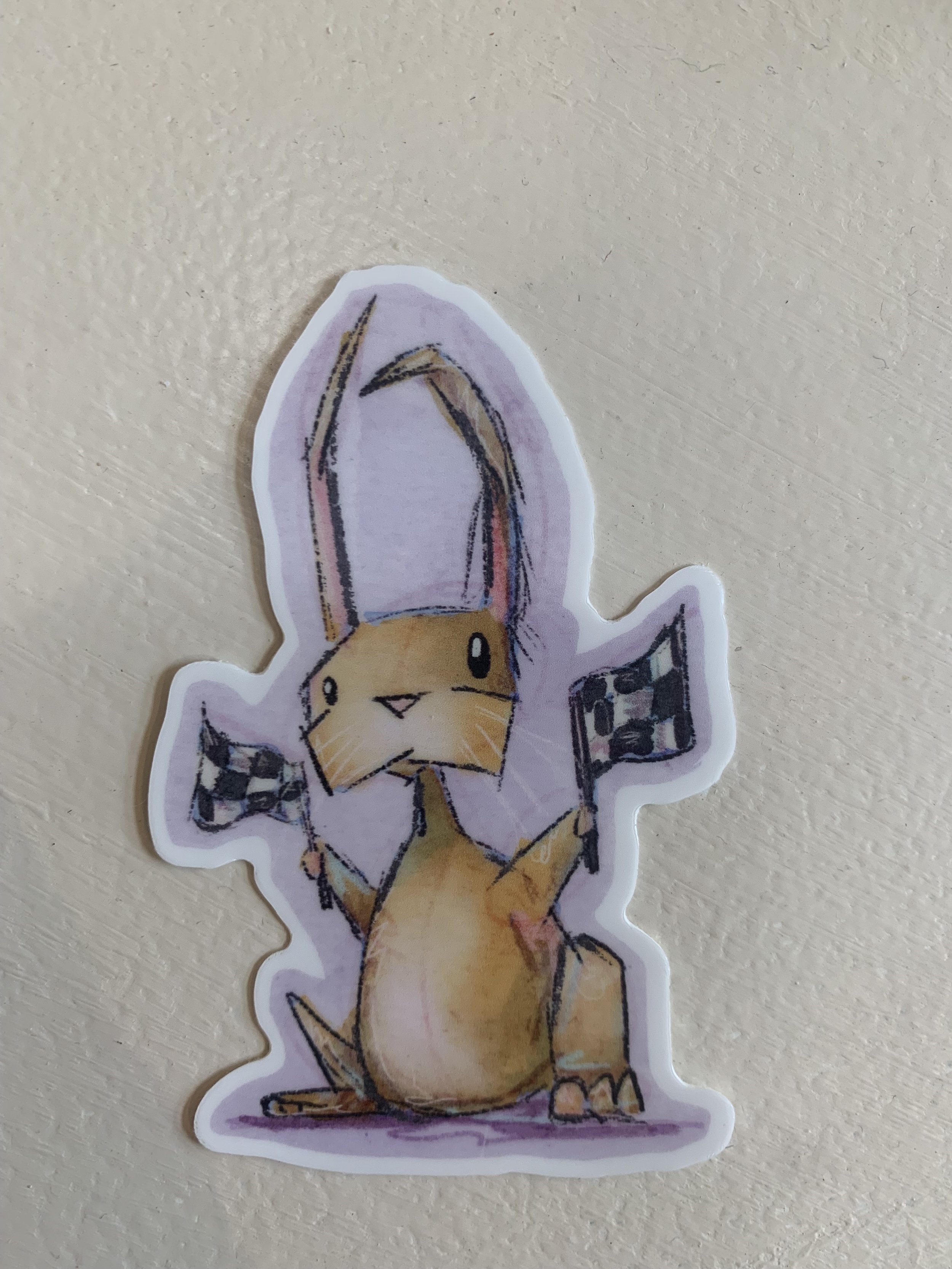 Racing Bunny Sticker