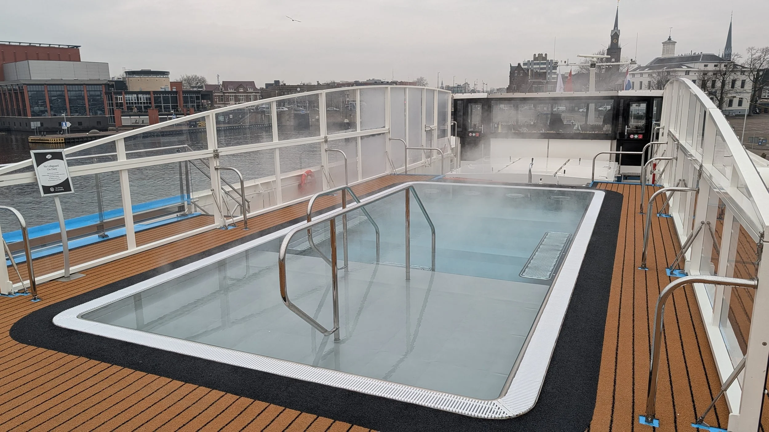 Heated pool on AmaLucia with AmaWaterways