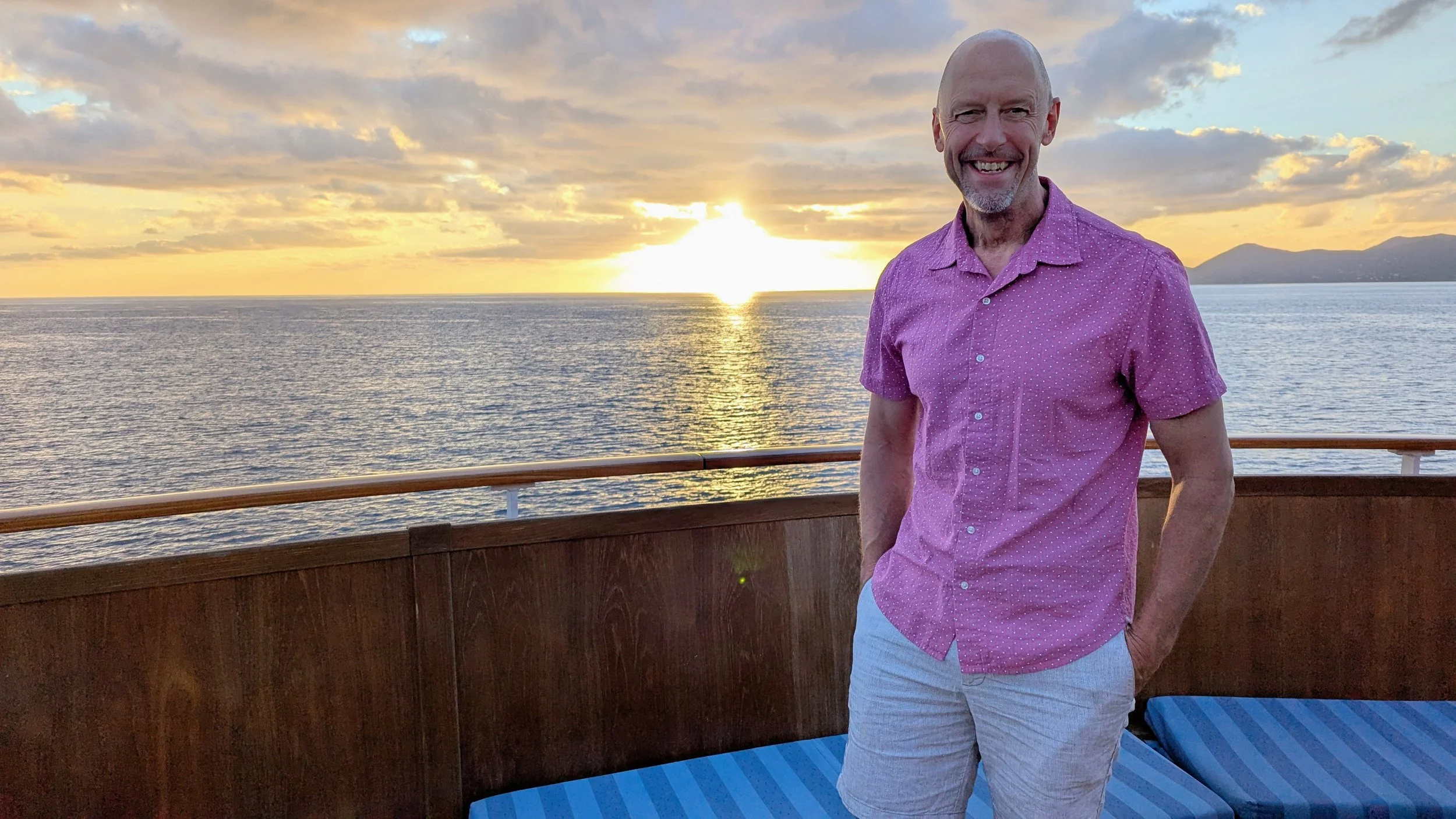 Sea Cloud Cruises yacht trip in the Caribbean at sunset