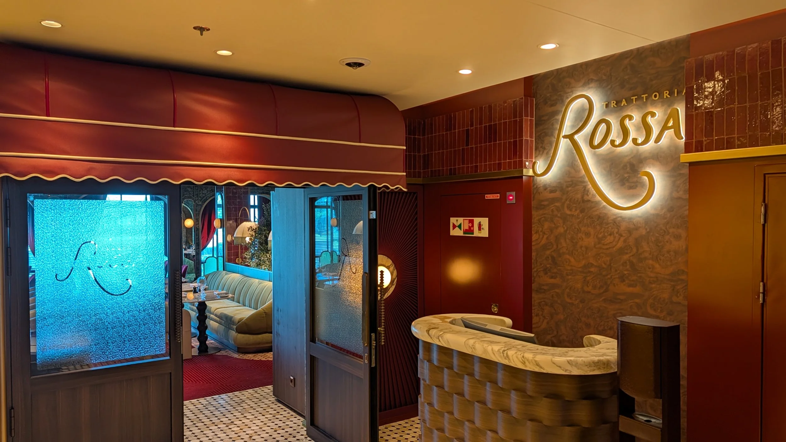 The new Trattoria Rossa restaurant on Celebrity Solstice