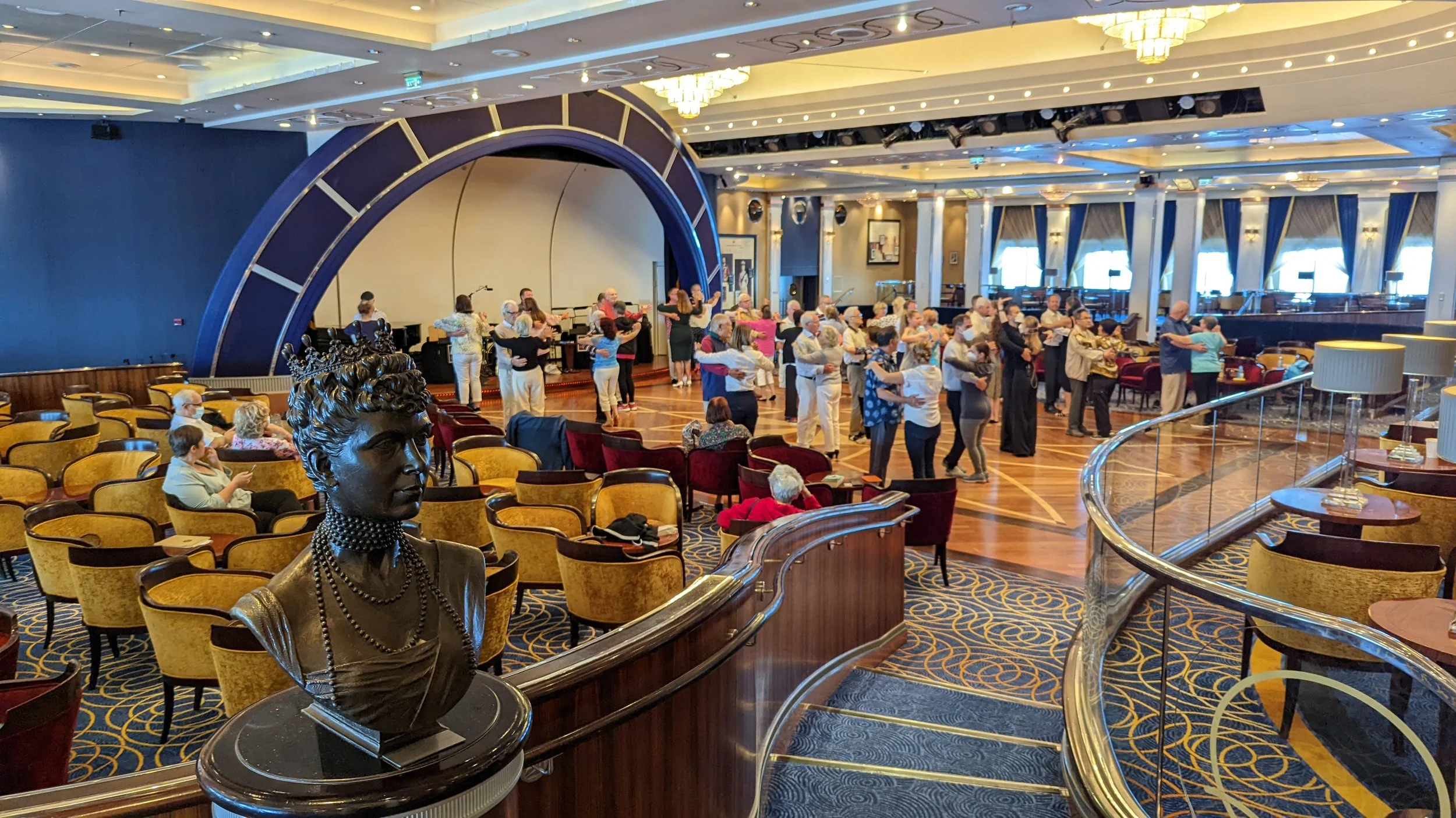 Dancing class on Queen Mary 2