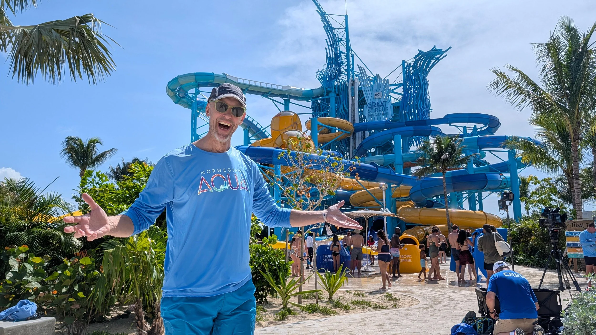 The new Great Tides Waterpark at Norwegian Cruise Line's Great Stirrup Cay private island in the Bahamas.