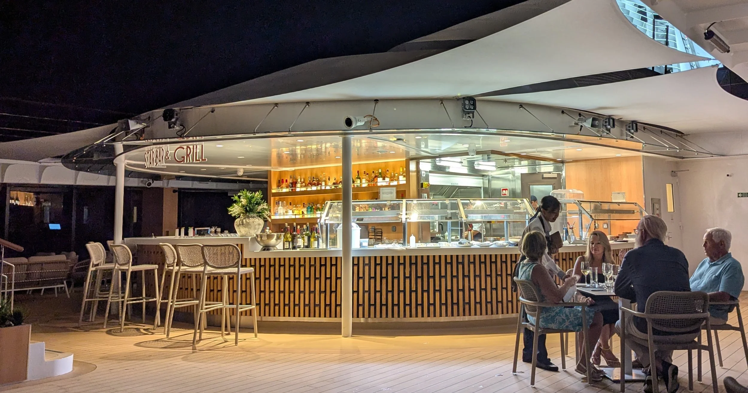 Windstar's Star Seeker Star Bar and Grill evening steakhouse eatery