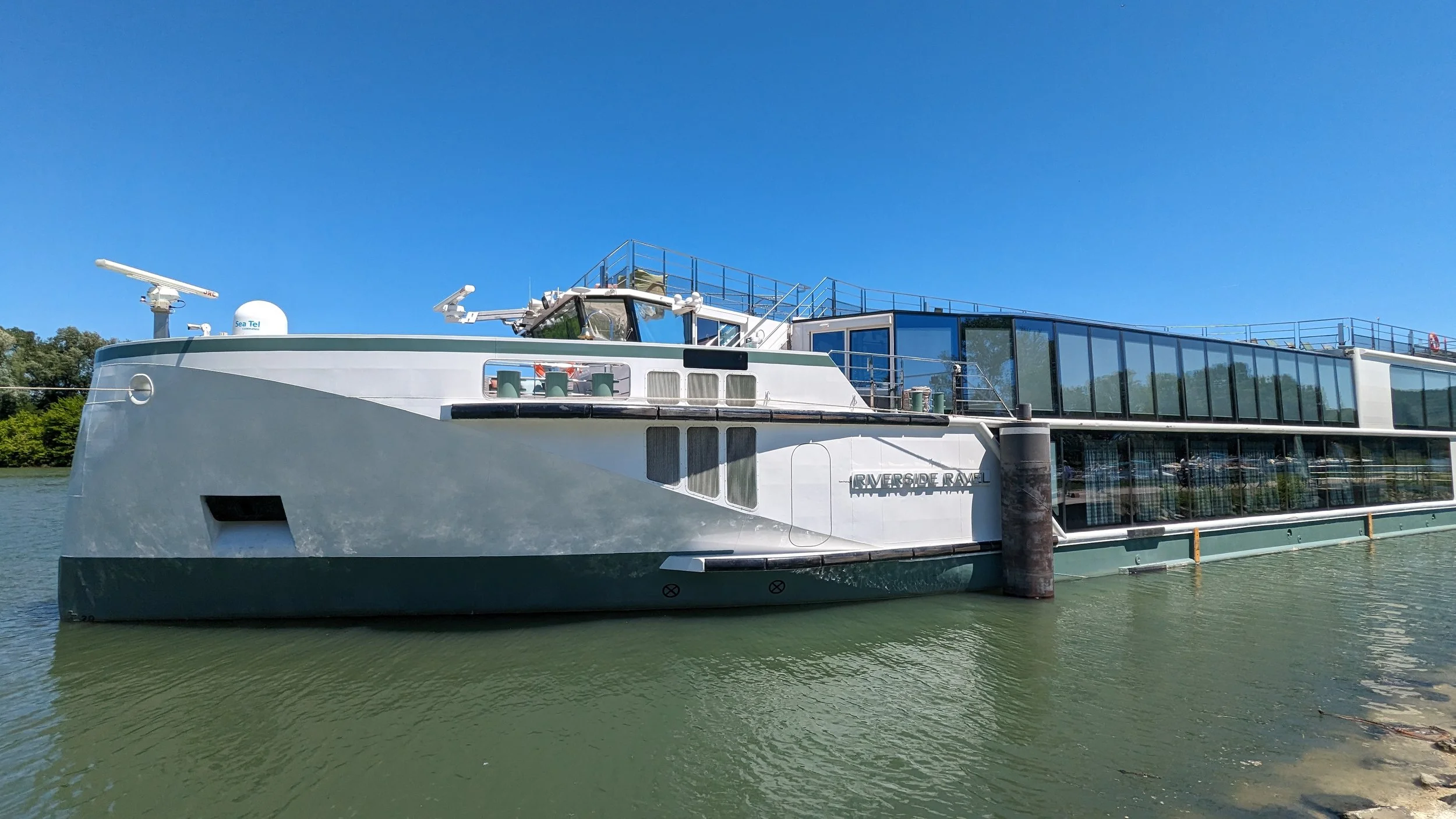 Riverside Ravel ship on the Rhine River in France