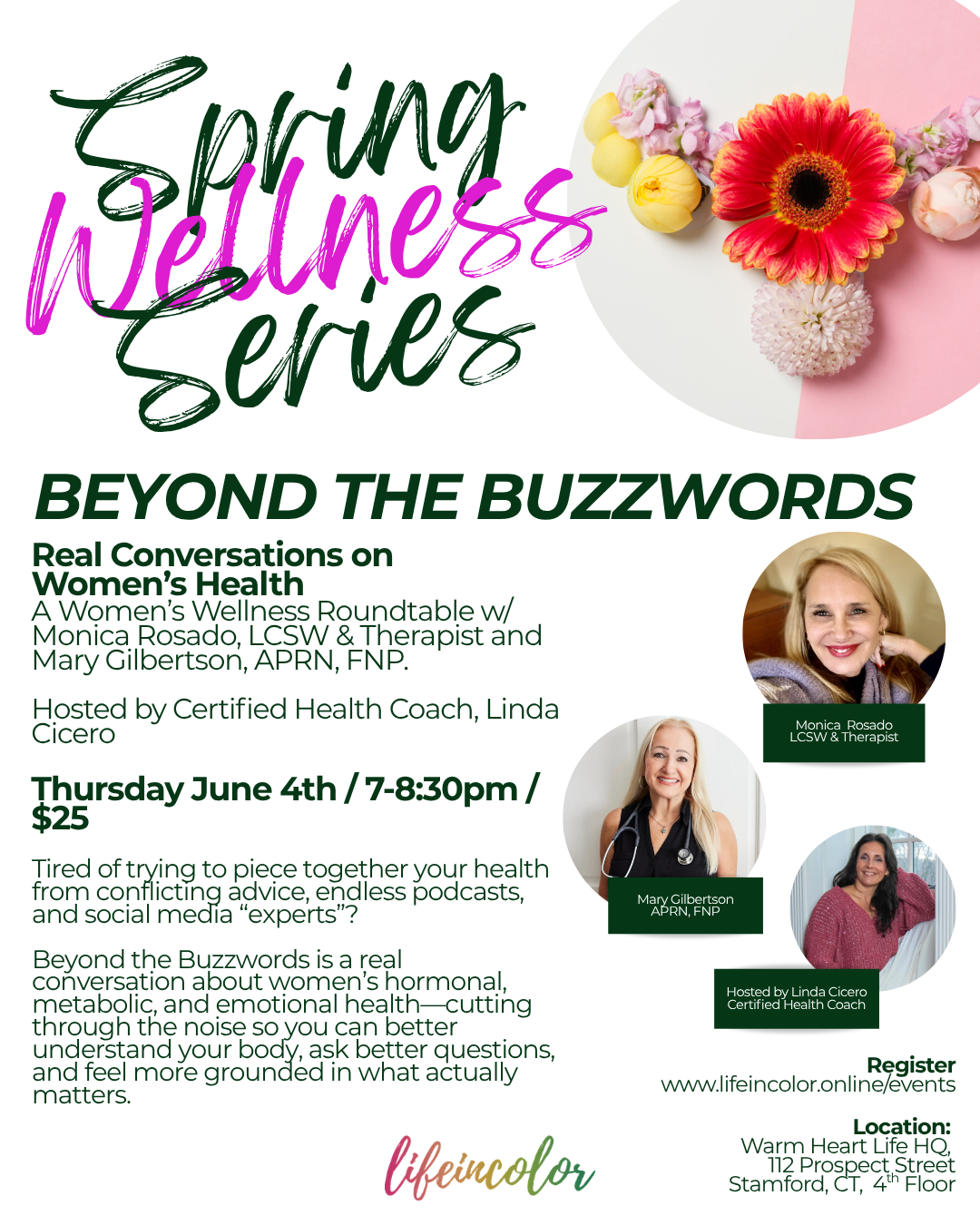 Spring Wellness Series - June 4th, Women's Wellness Roundtable