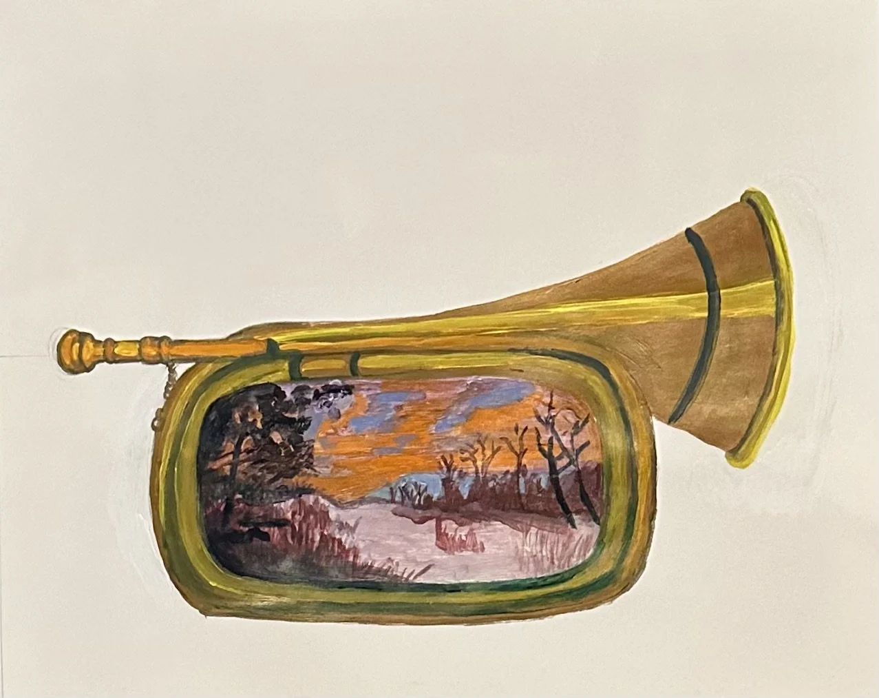 Civil War Bugle with Landscape, 2022