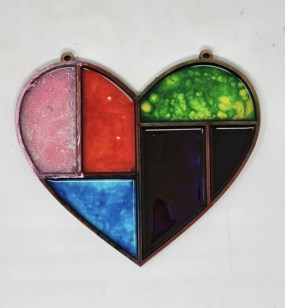 Resin &amp; Glass Mosaic Window Hanger