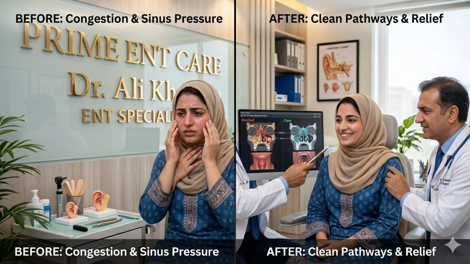 Before & After: ENT Treatment Results - Pakistani Doctor