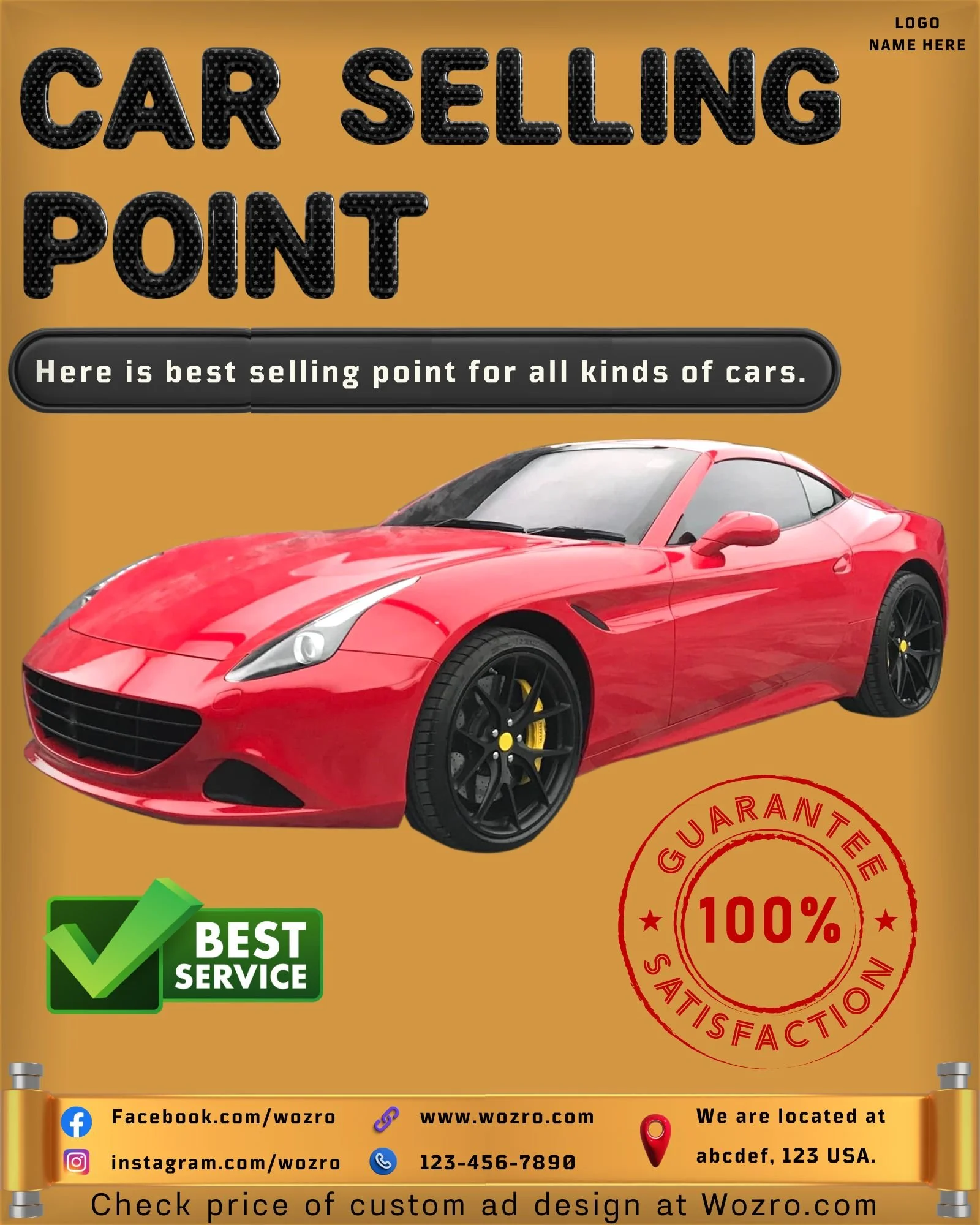 Ad Design Car Selling Point Advertisement — WOZRO