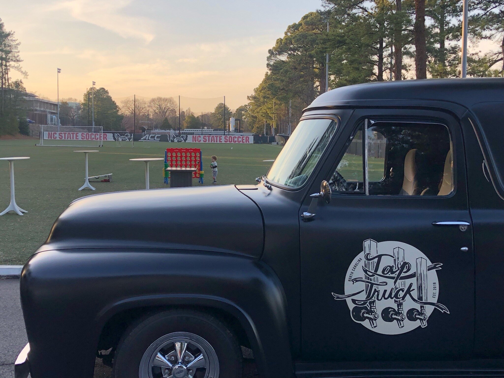 Guess where Mo, our '54 Ford was night? Yep! Hanging with the kiddos of @_ncsuathletics_. What a time we all had. All the bases were covered with hot chocolate and hot cider for those that were a bit chilled by the nip in the air, @larryscoffee cold 