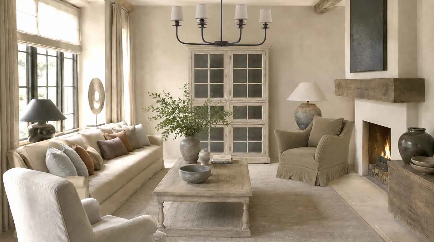 Französisches Wohnzimmer gestylt von Charme de Provence