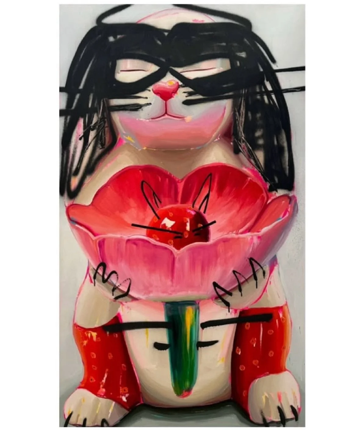 Welcome to PLOP Ana Barriga @anabarrigaoliva 👋 

🐯Instinct and attitude
🧸 Figurines
🎨Oil and enamel canvases
💥Graffiti, Spray and Smudge
🍭Warped, kitch fantacies 

This month, Ana will be working alongside @yam.shalev!

#plop #residency #artwor