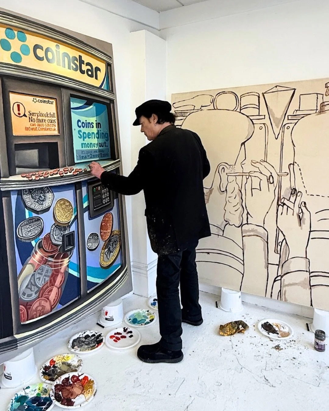 Sneak peek of Todd Bienvenu and Alexander Guy&rsquo;s works in the studio. From preliminary barber shop drawings to crowd surf paintings. ✍️ 

Don&rsquo;t forget - our open studios are happening next week! 🕺

🗓️ Friday 27th February 2026
⏰ 6-8PM
📍