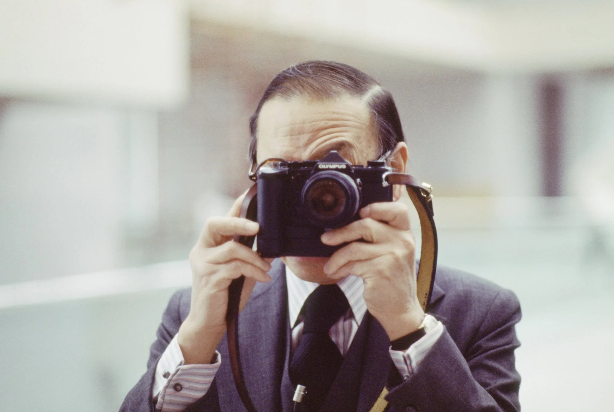 <u><a href="/artists/diana-walker"target="_blank">Diana Walker</a></u><p><i>Architect I. M. Pei in the East Building...</i>, 1978</p>