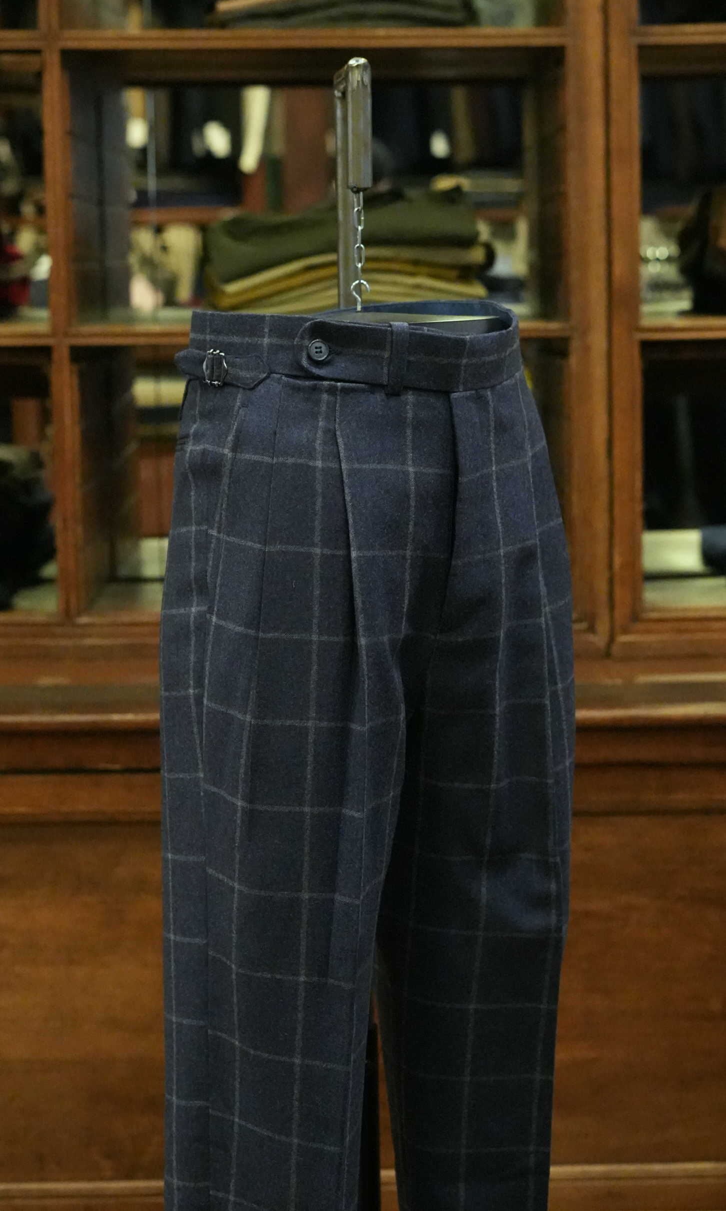 Pantalon en flanelle à carreaux fenêtres