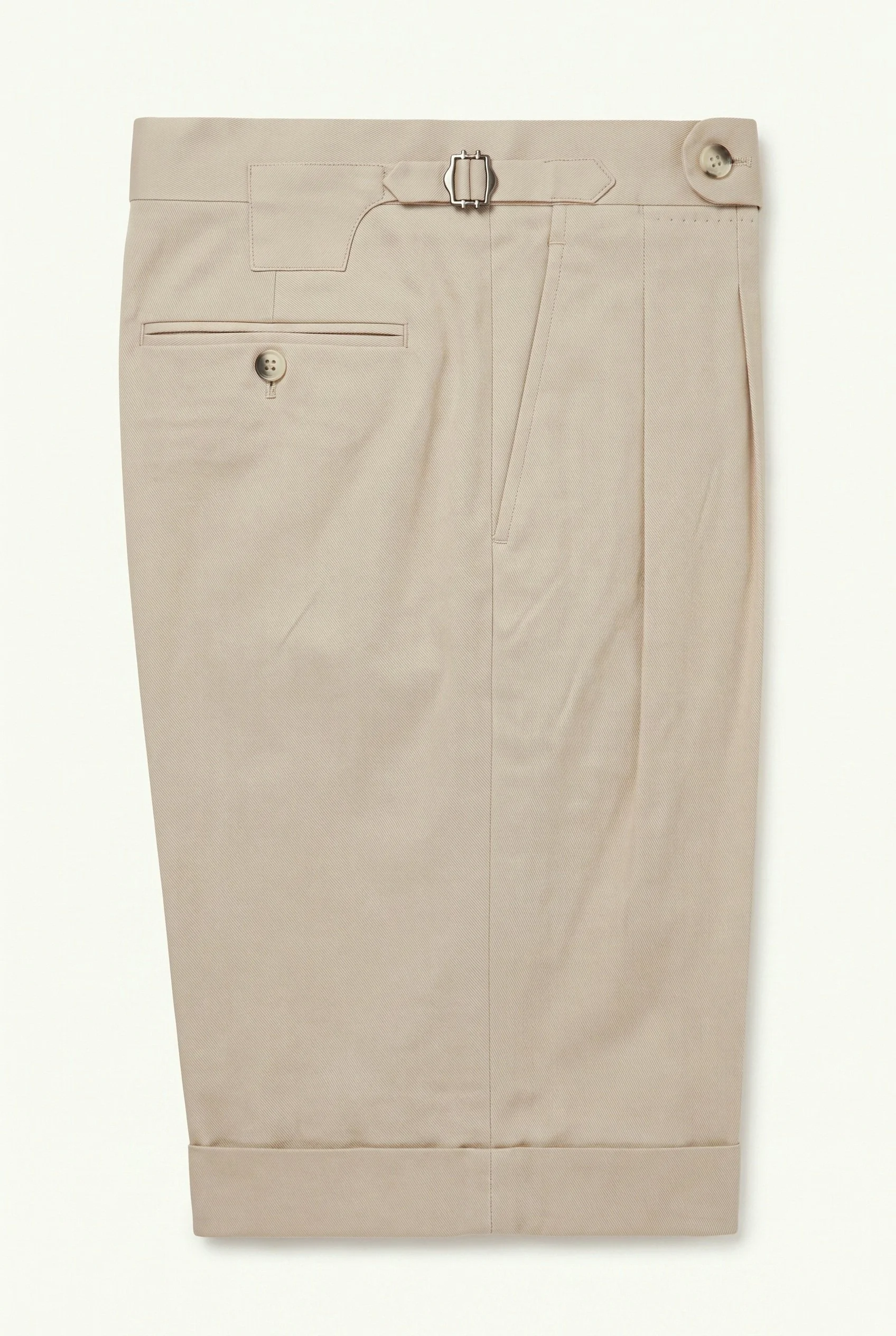 Bermuda ajusteurs en coton beige craie