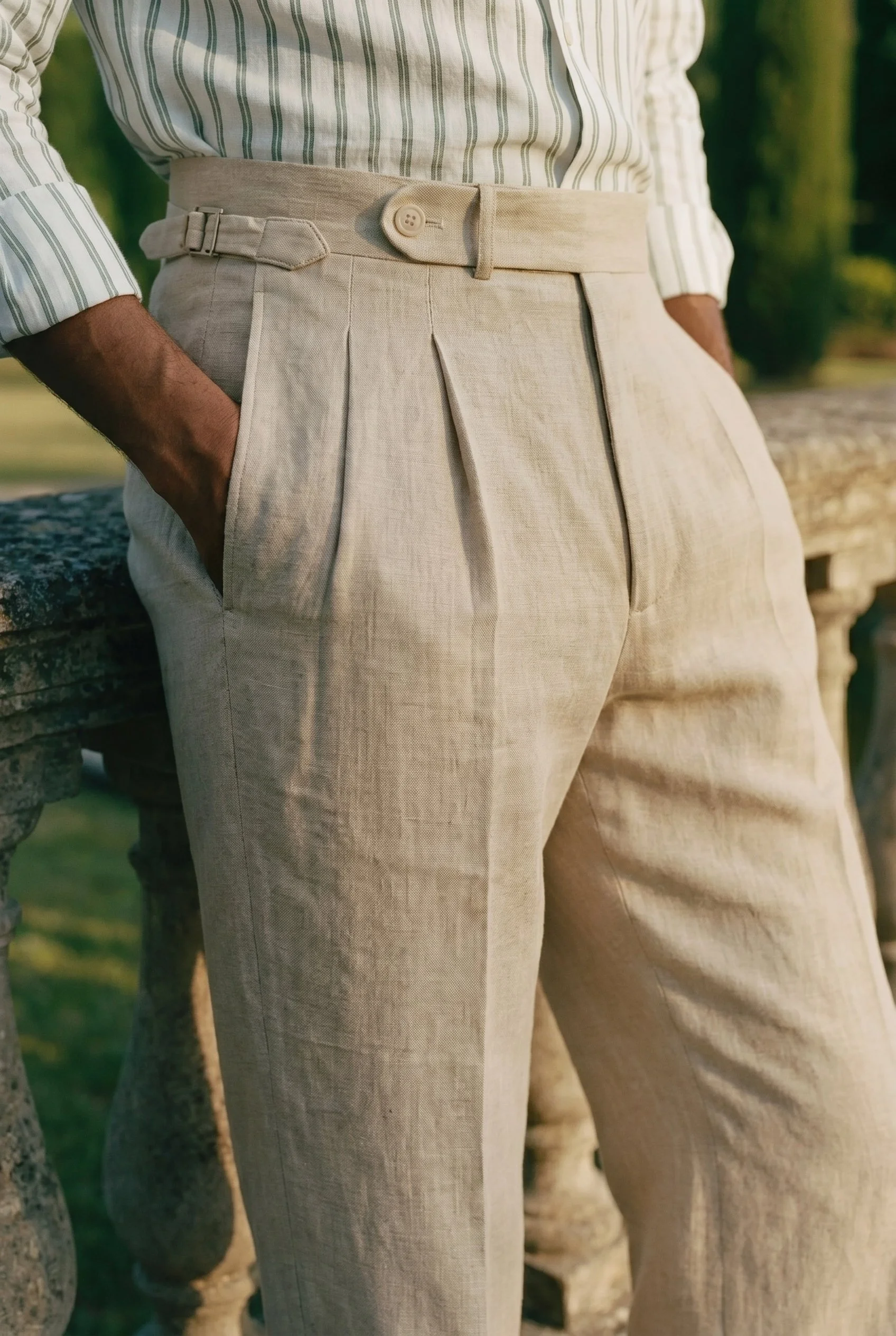 Pantalon en lin naturel