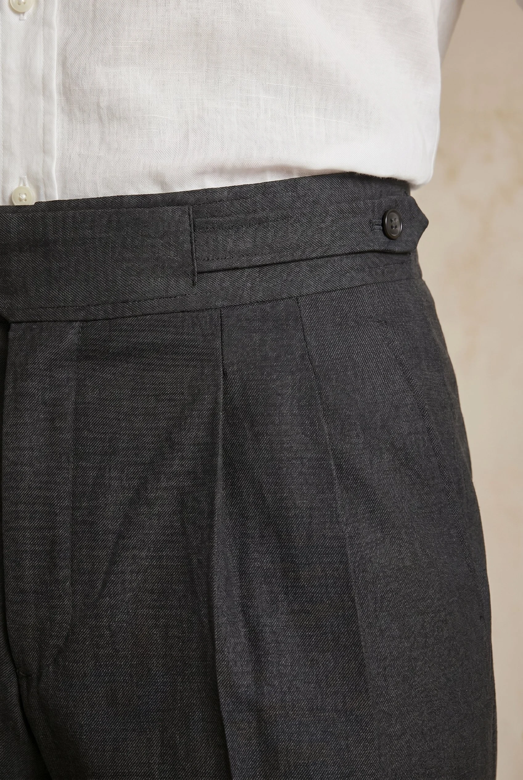 Pantalon Gurkha en laine anthracite