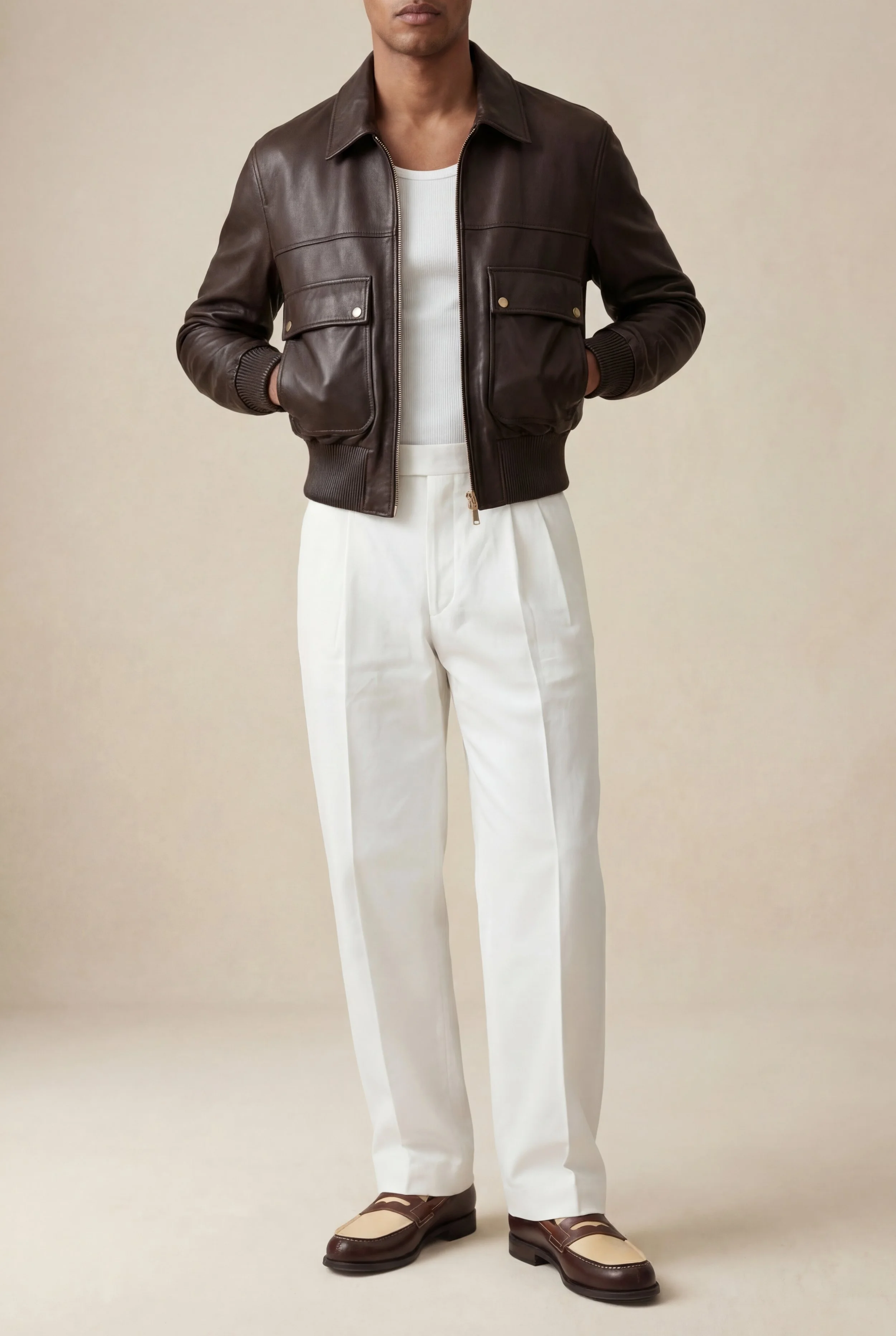 Pantalon en coton blanc