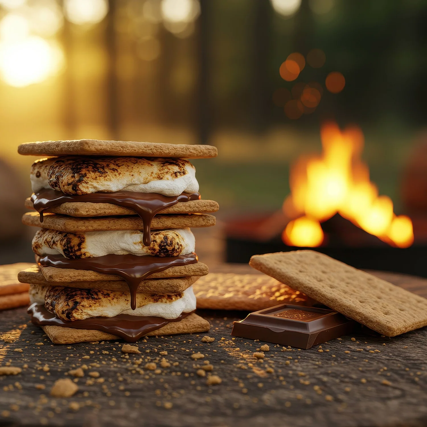 S'mores by the fire