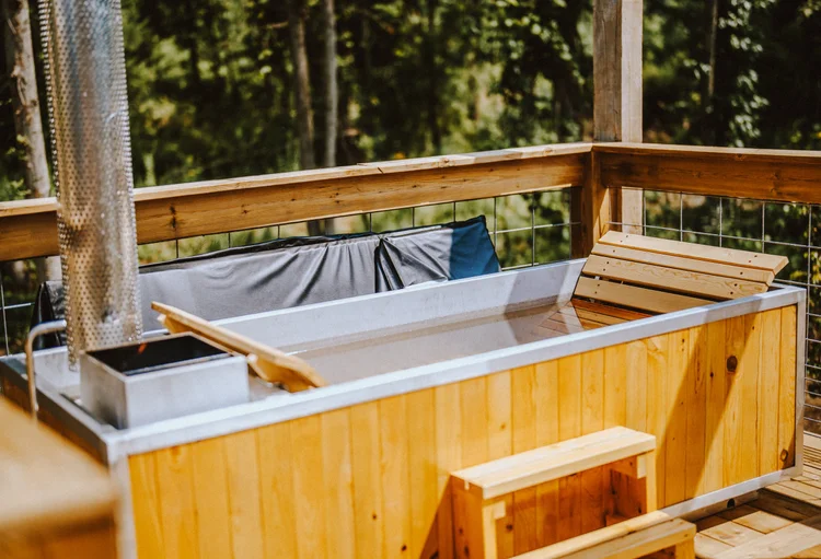 Private Wood-Fired Hot Tub