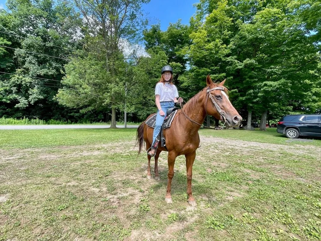 Horse riding through scenic trails