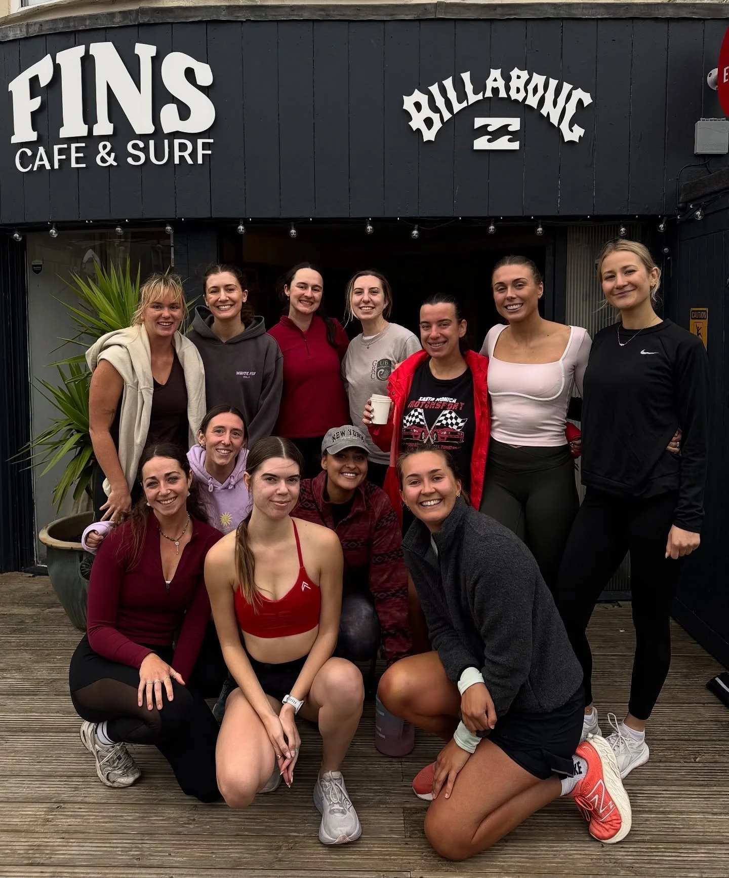 Saturdays at FINS with @oumonoclub! 
We are so lucky to be a part of the amazing Oumono club community who come for their post run coffees at FINS every Saturday morning 🌞
This week we hosted an additional Saturday social for the girls. It was an