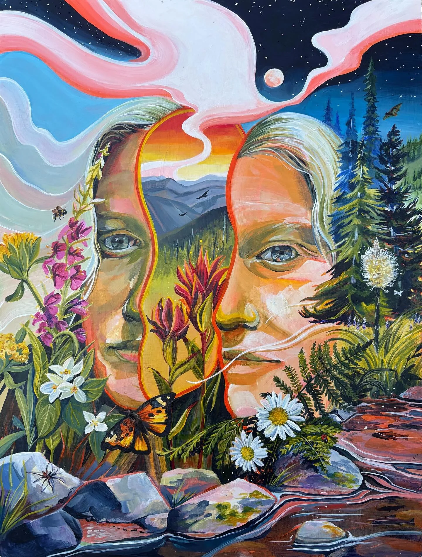 The first self portrait I&rsquo;ve done in about 20 years&hellip;

I went in to my artist residency at the Castle Butte Lookout this summer with the intentions of being totally open and acting on whatever ideas or inspiration came to me. 

And of cou