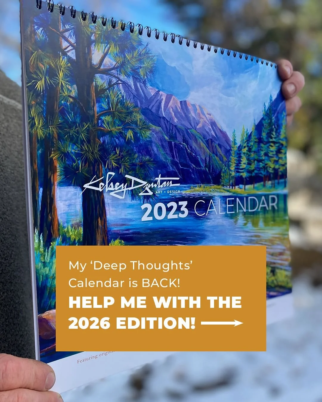 I need your help! I&rsquo;m reviving my &lsquo;Deep Thoughts&rsquo; calendar for 2026 and need some deeeep quotes.

👉 The calendar features 12 original art prints + a quote for every month to promote deep thinking and giggles 

🙏 Help me fill each 