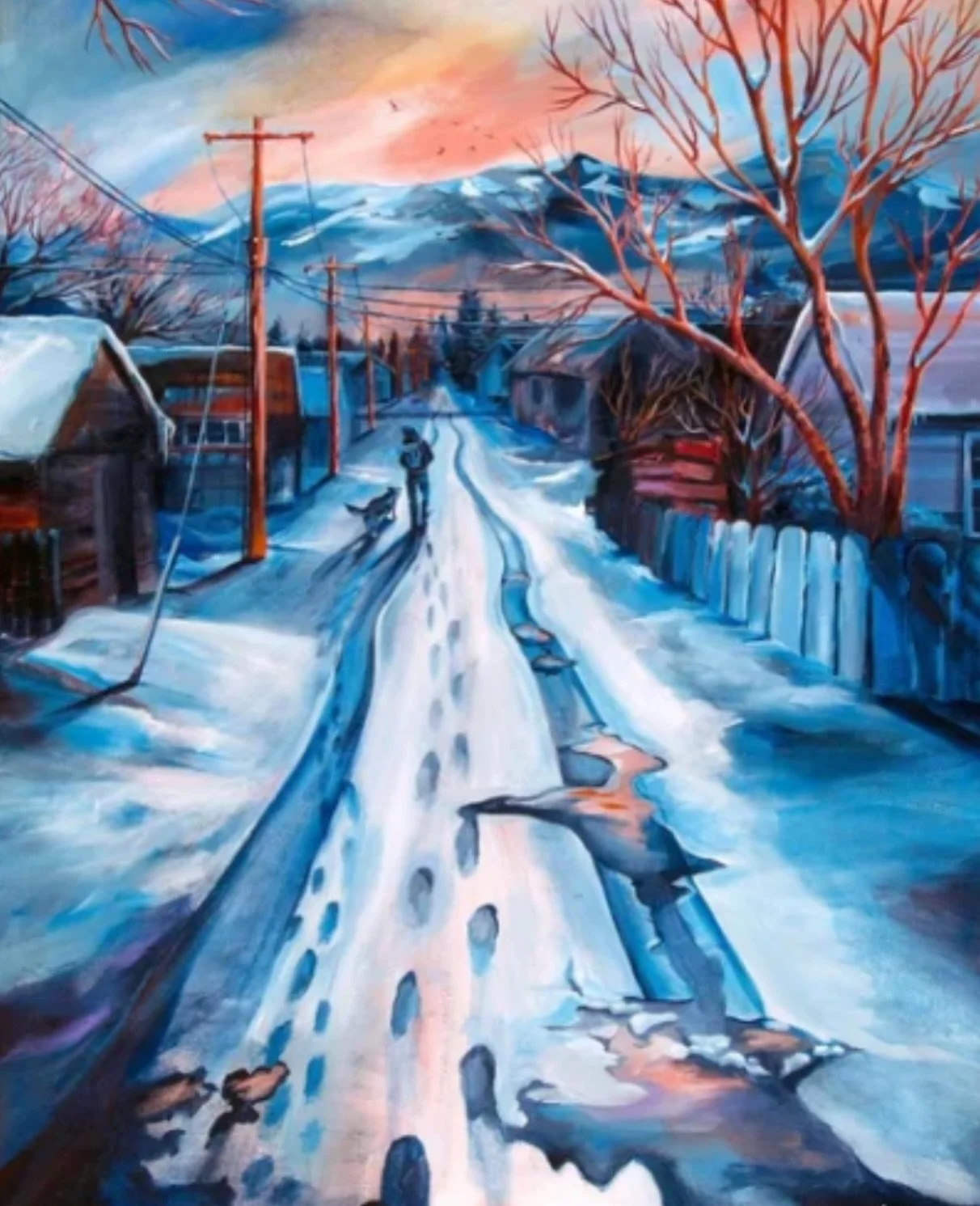 Living in Montana means you have to make nice with Winter, even if she doesn&rsquo;t show up on time.

#bozemanartist #montanacreatives #montanatattoo #montanaartists #naturetattoo #bozemantattooartist #muralartist