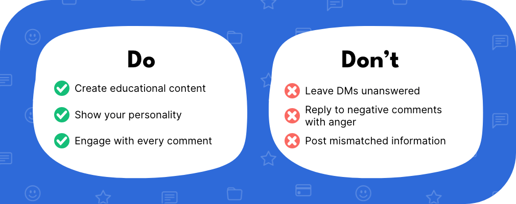 Small list of dos and don'ts of social media