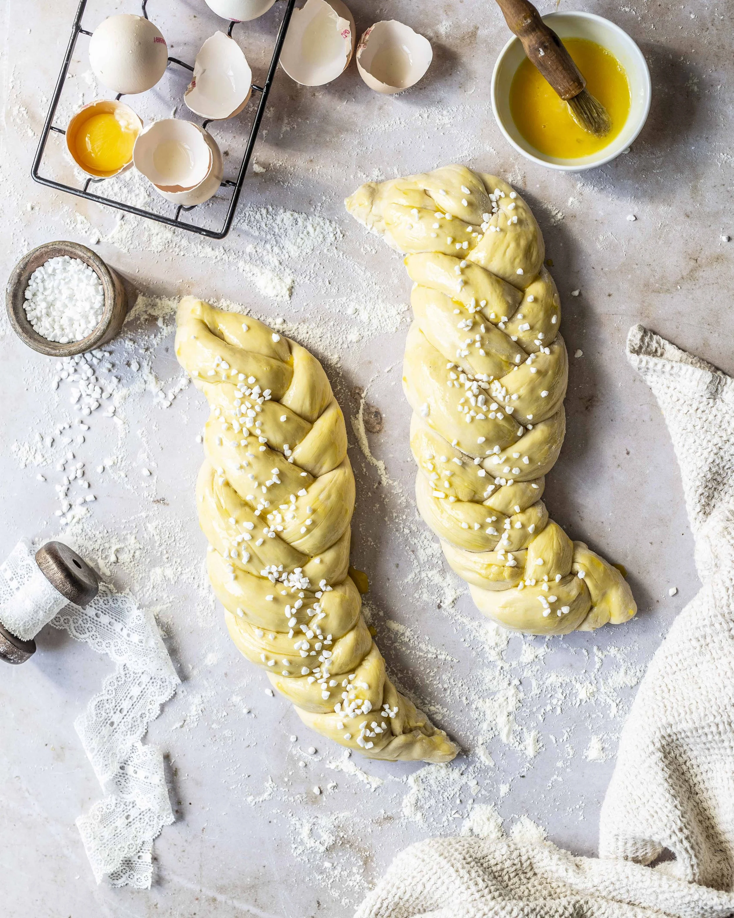Grundrezept für süßen Hefeteig zu Ostern