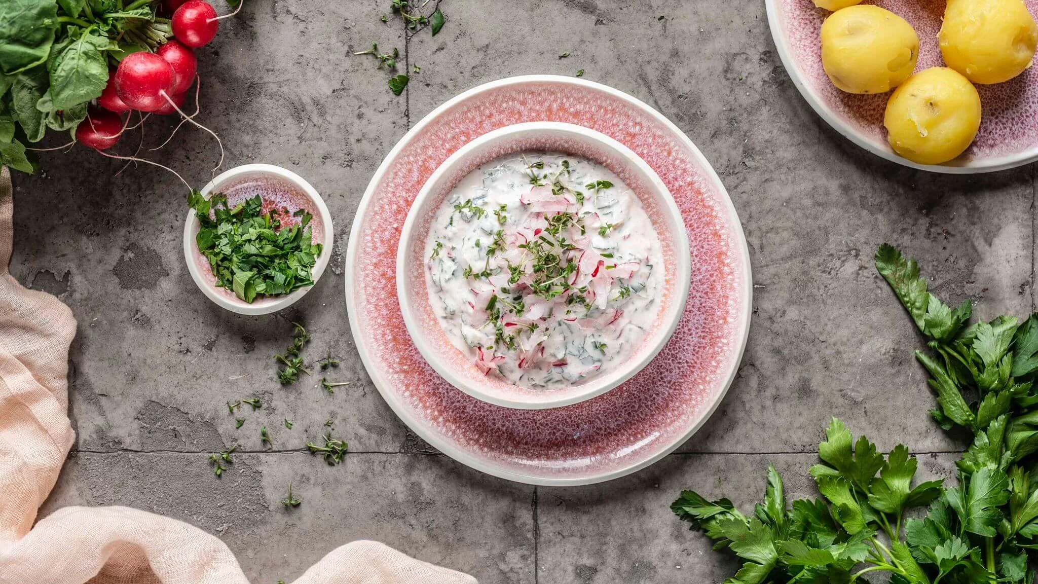 Radieschen Dip mit Kresse