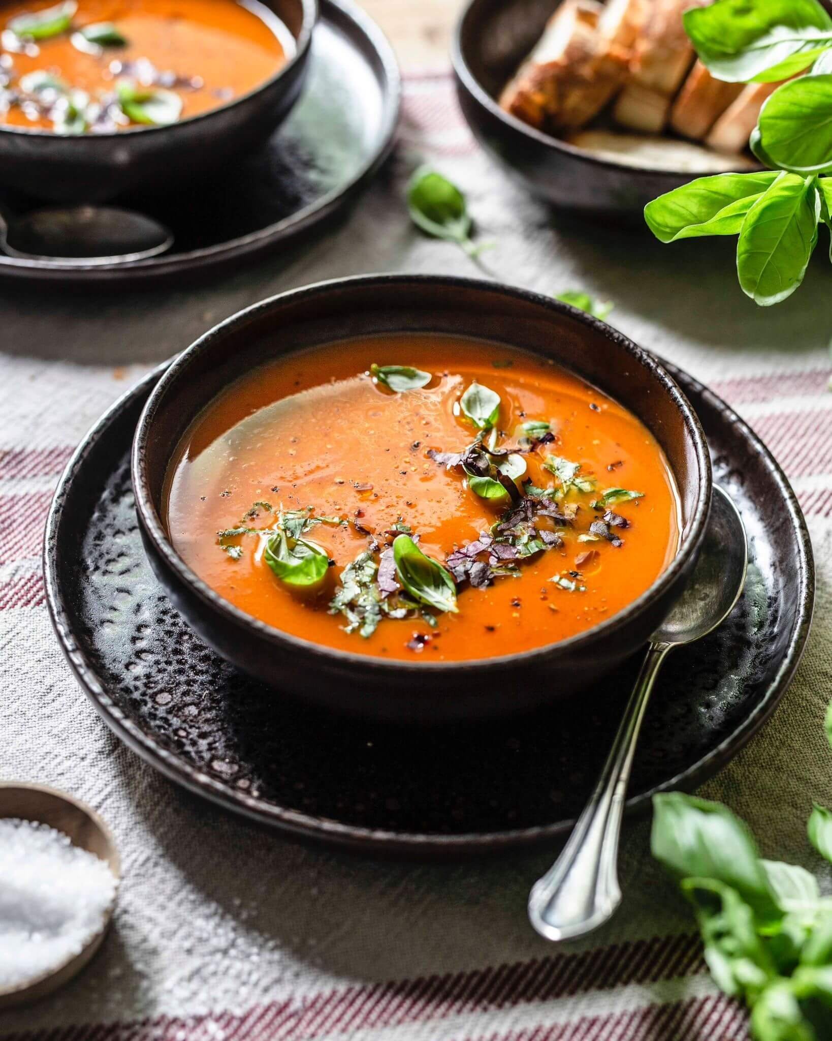 Italienische Tomatensuppe aus frischen Tomaten