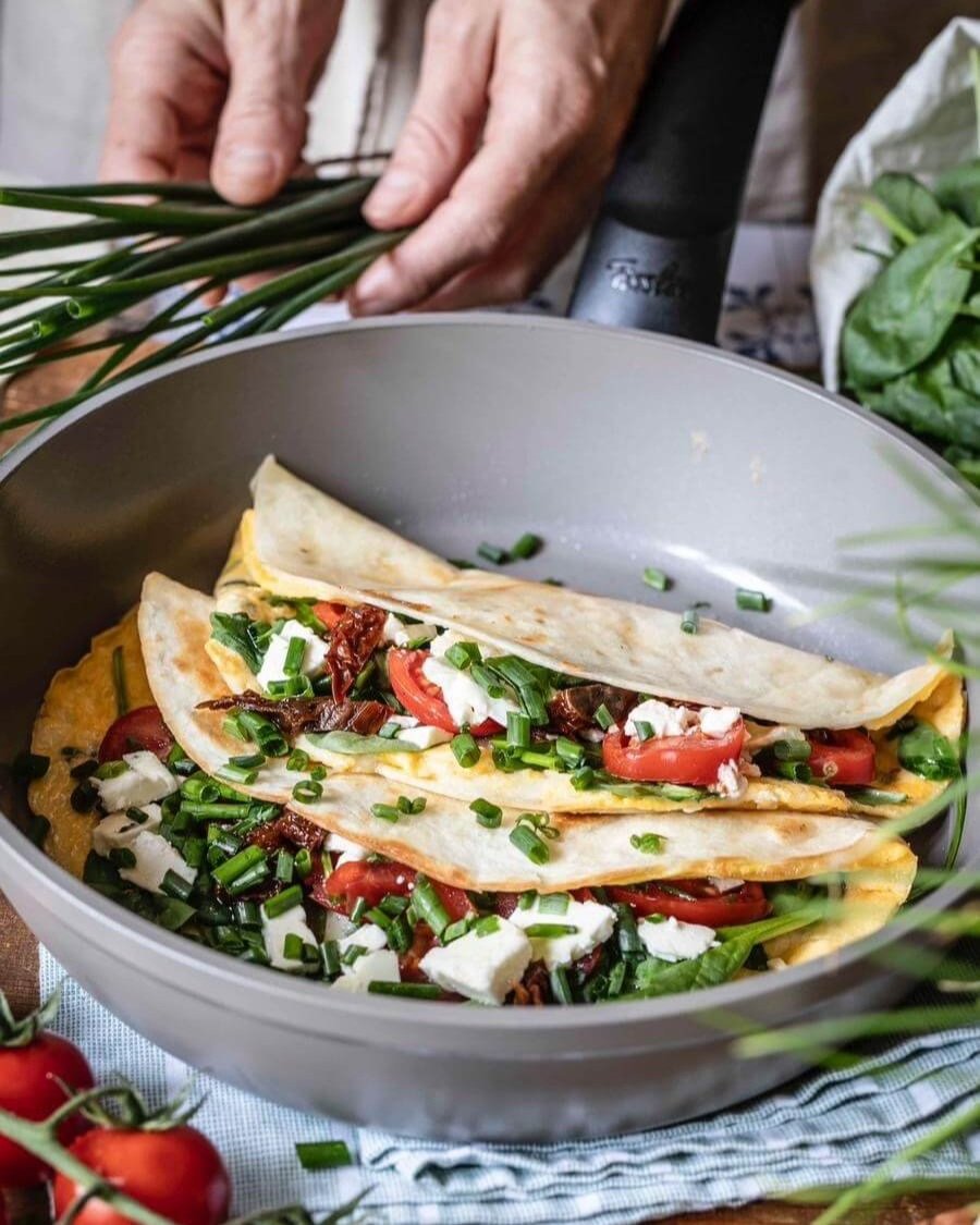 Tortilla Egg Wrap mit Feta