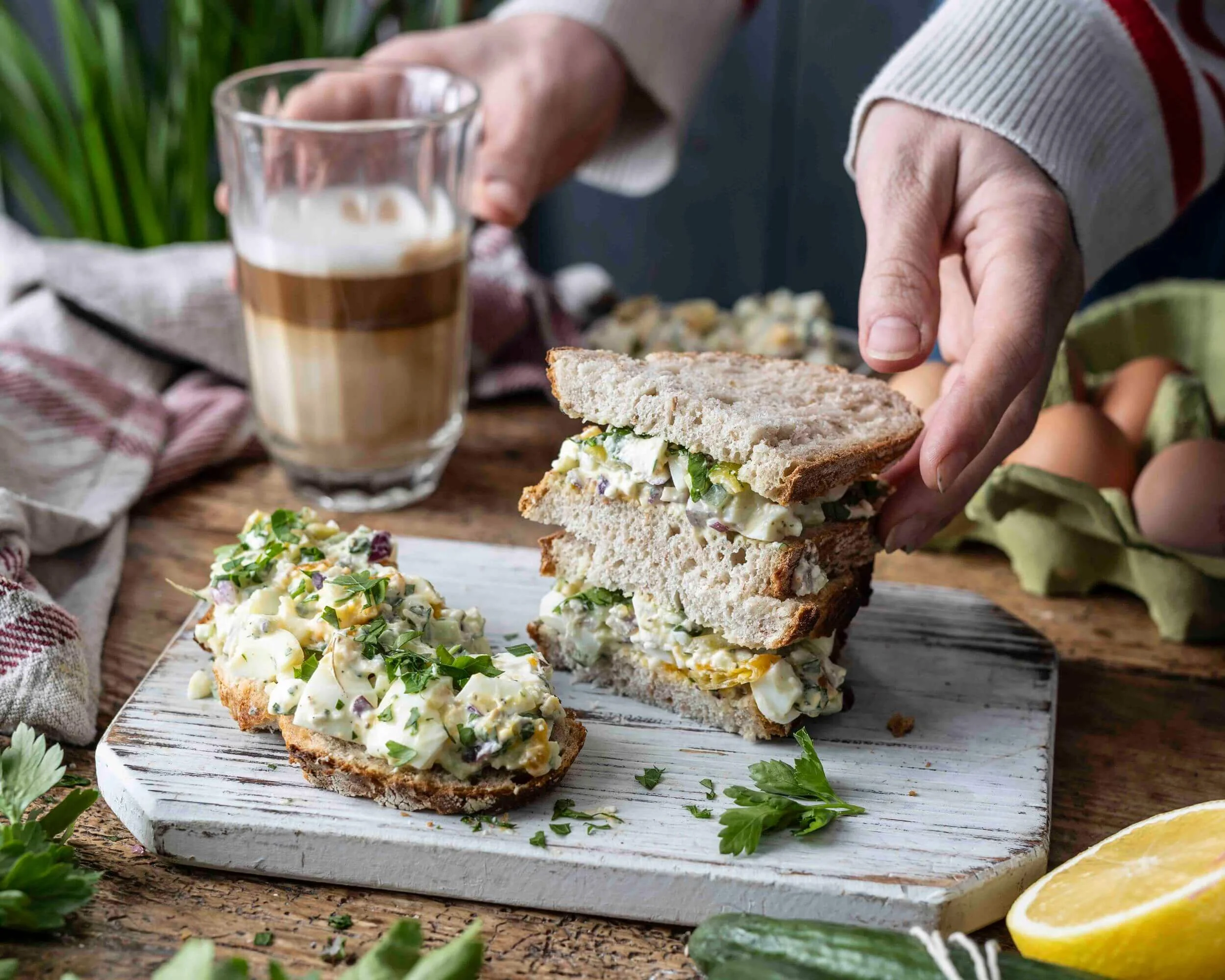 Mediterraner Eiersalat mit Joghurt