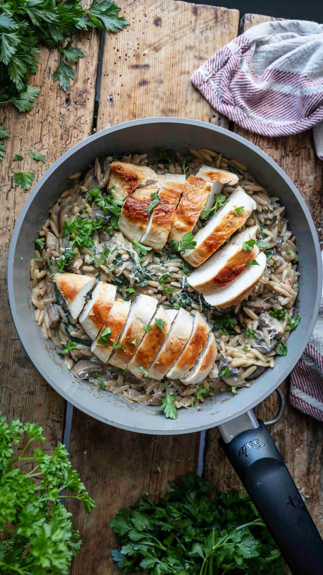 cremiges Champignon Orzotto