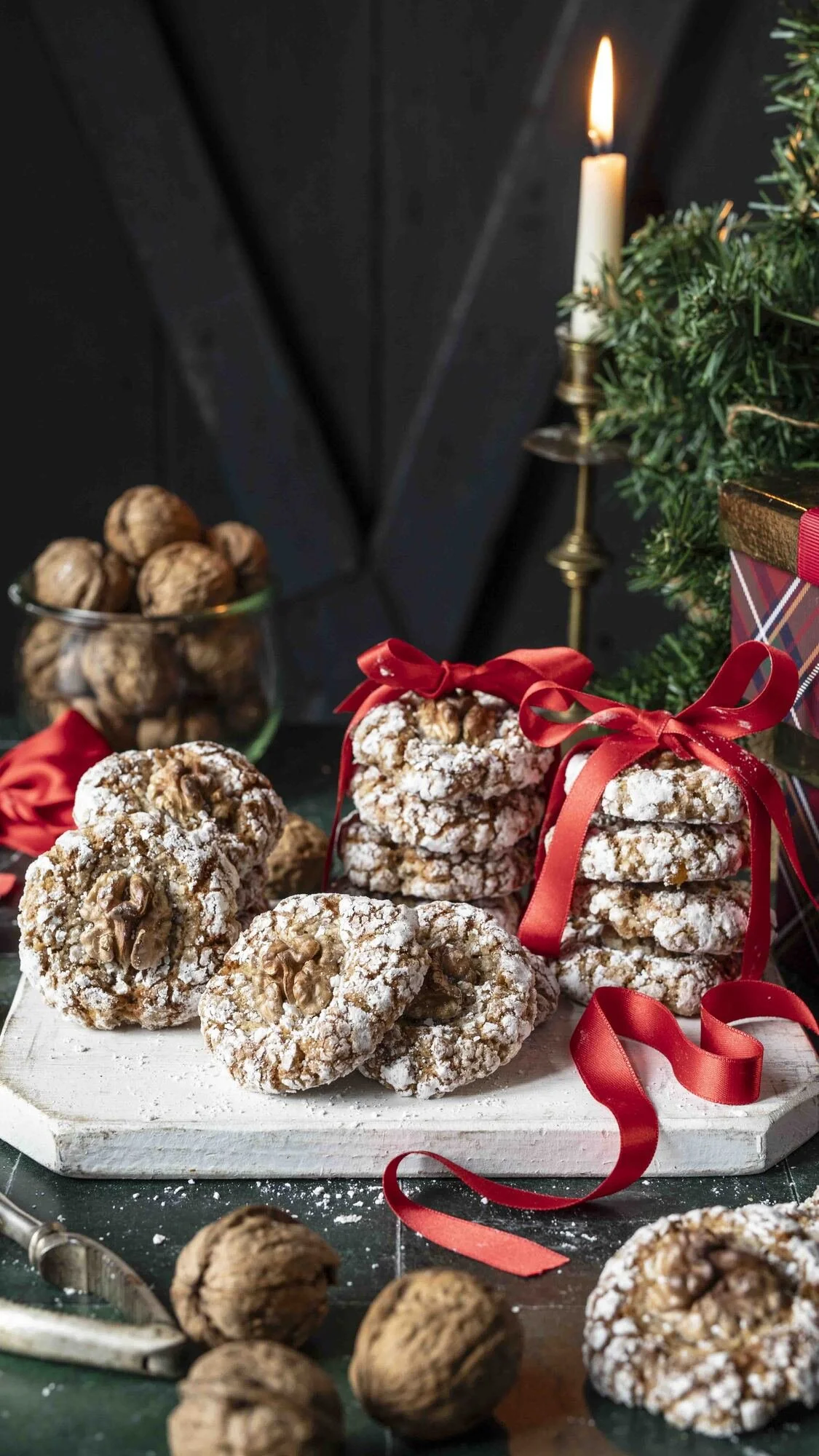 Walnuss Crinkle Cookies