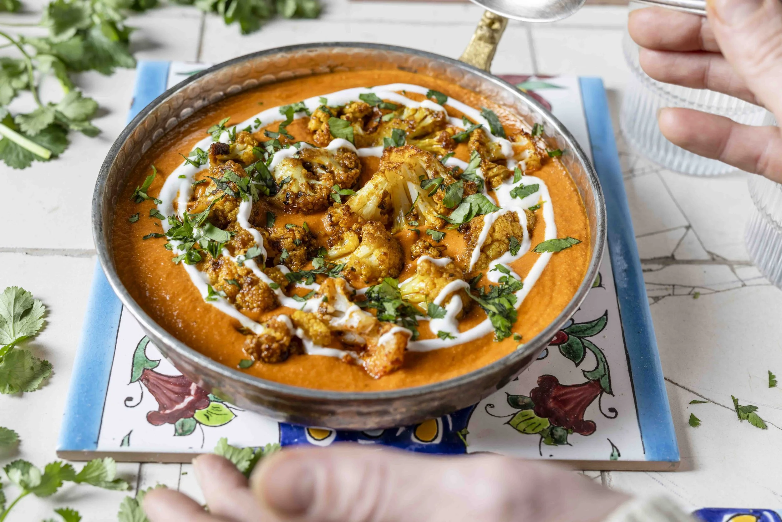 Butter Chicken vegetarisch mit Bumenkohl
