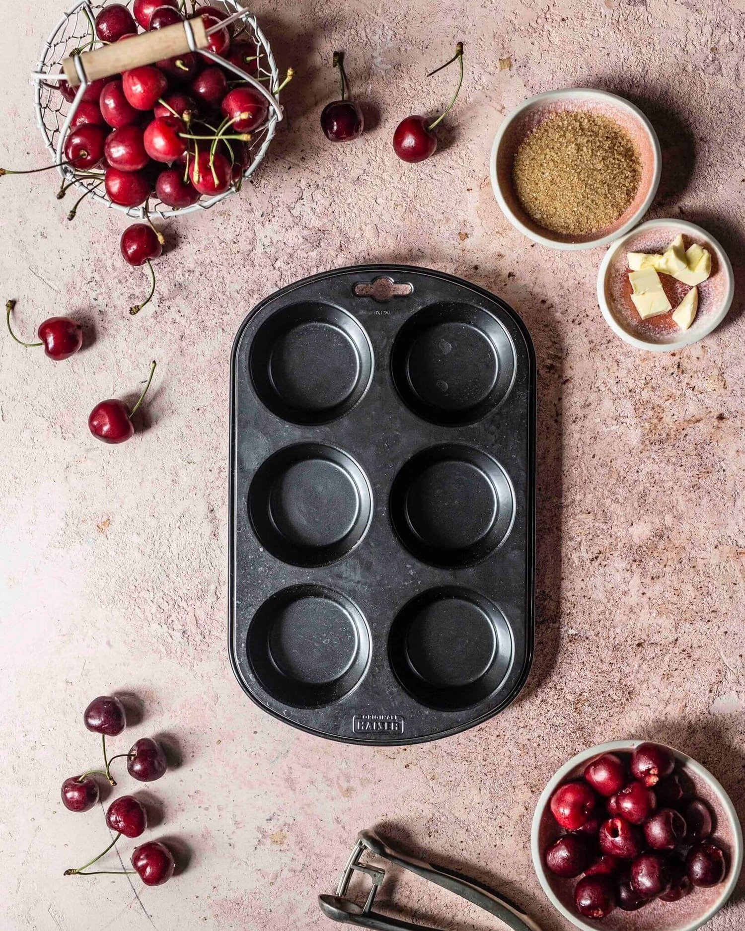 Kirsch Muffin mit Schokostückchen - Upside Down - Klara &amp; Ida